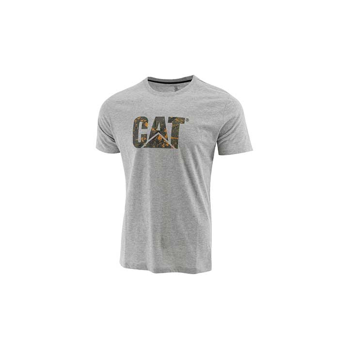 Caterpillar Clothing Online Pakistan - Caterpillar Slim Fit Logo Mens T-Shirts Grey Camo (753406-RHO)